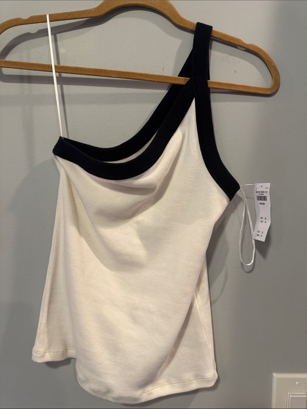 Abercrombie & Fitch Cream Tank with Black Trim